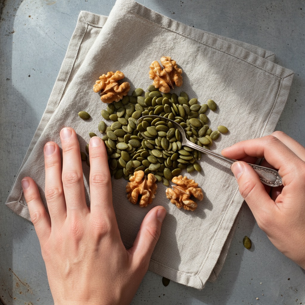 B6 un cinka avots — sēklas un rieksti